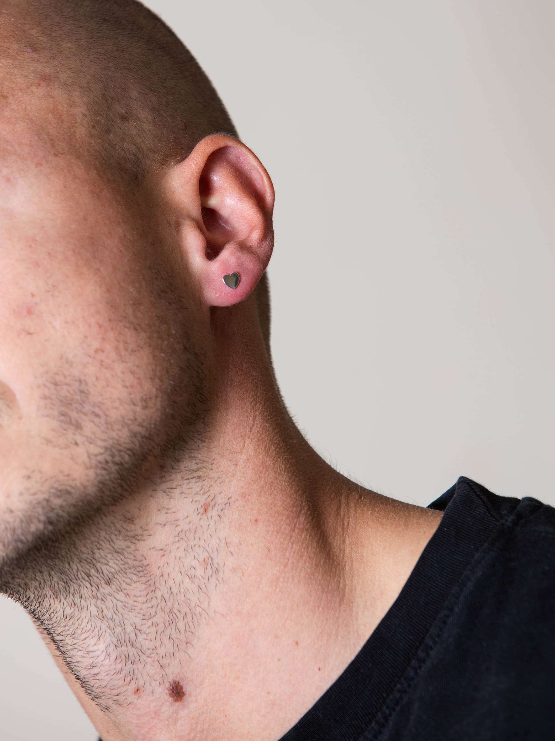 Heart ørestik - sølv